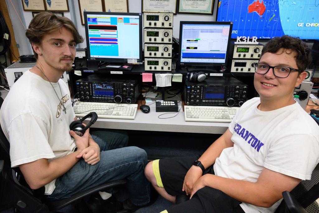 Declan Reavy KD3BMA and Owen Ruzanski KD3ALD operate K3LR